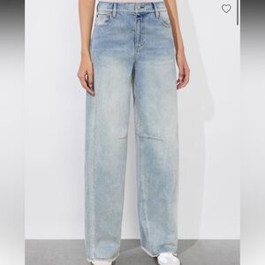 ALICE + OLIVIA DRIGGS BALLOON JEAN WITH TOUCH DOWN LOGO